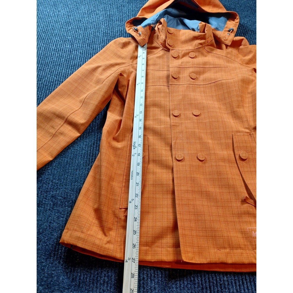REI MADRONA Orange‎ Plaid Waterproof  Hooded Jacket Women's S - Picture 10 of 13